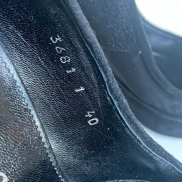 EUC Pedro Garcia Black Suede Open Toe Pumps EU 40 US 9-9.5 - Picture 7 of 12